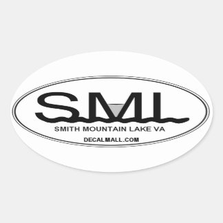 SML自動ウィンドウデカールスミスマウンテンレイクバージニア 楕円形シール