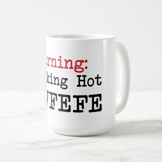 Smockingの熱いcovfefeの切札を警告してユーモアのマグを引用して下さい コーヒーマグカップ (正面右)