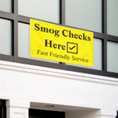 Smogチェックはこちら5足 横断幕 (ビルの外側)