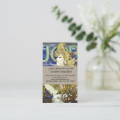 Smoke,エレガント Job by Alphonseミュシャアールヌーボー 名刺 (スタンド正面)