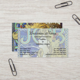 Smoke,エレガント Job by Alphonseミュシャアールヌーボー 名刺