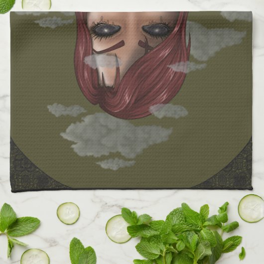 Smoke キッチンタオル (折り畳み)