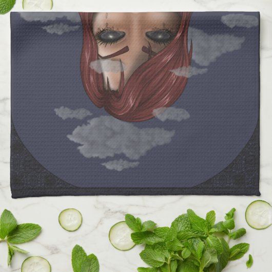 Smoke キッチンタオル (折り畳み)