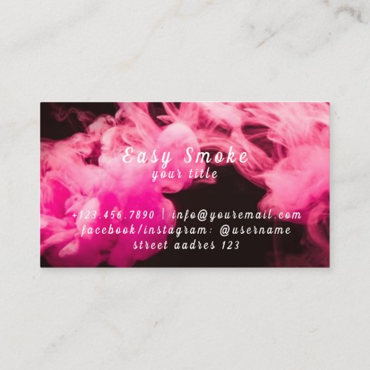 Smoke Business Card 名刺 (裏面)