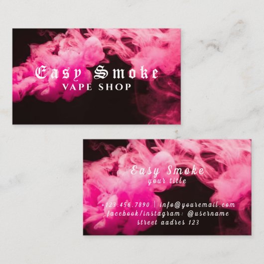 Smoke Business Card 名刺 (正面/裏面)