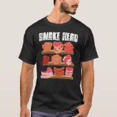 Smoke Head Smoker Grill Barbecue Meat Grilling Tシャツ (正面)