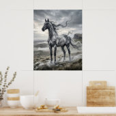 Smoke Horse Windblown Plateau ポスター (キッチン)