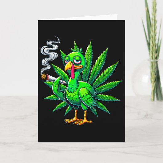 Smoke Joint Turkey Funny Thanksgiving Tee 1  カード (正面)