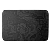 Smoke monochrome black swirls バスマット (正面)