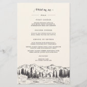 Smoke | Mountain Sketch Wedding Menu (正面)