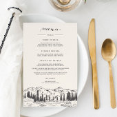 Smoke | Mountain Sketch Wedding Menu