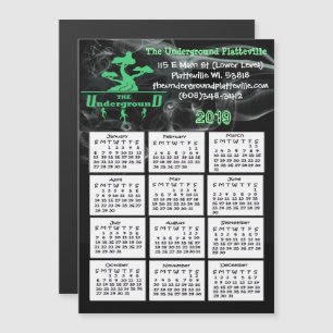 Smoke Shoop Business Mini Calendar Magnet 2019 マグネット招待状
