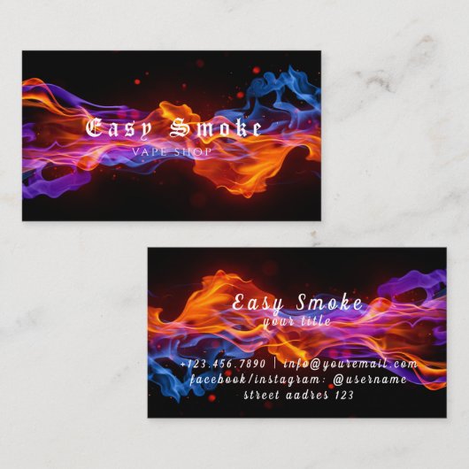 Smoke Shop名刺 名刺 (正面/裏面)