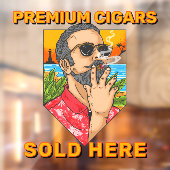 Smoke Shop Premium Cigars Sold Here広告 ウィンドウサイン (シート2)