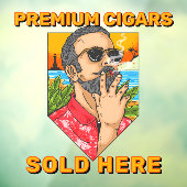 Smoke Shop Premium Cigars Sold Here広告 ウィンドウサイン (シート3)