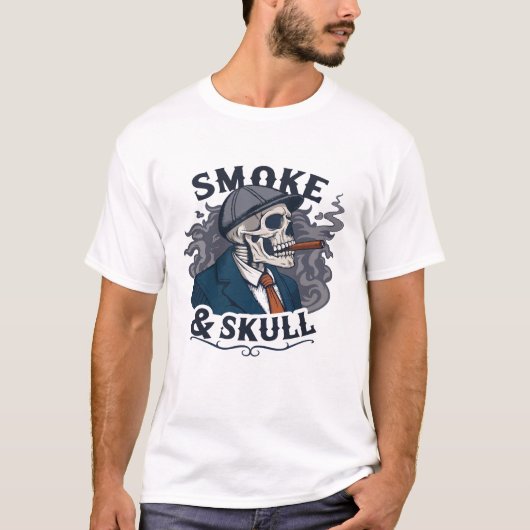  "Smoke & Skull – Dark Aesthetics, Fierce Attitude Tシャツ (正面)
