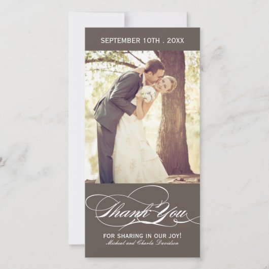 Smoke Thank You Photo Card (4x8) サンキューカード (正面)