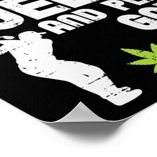 Smoke Weed Play Golf Golfing Thc Golfer Stoner  ポスター (角)
