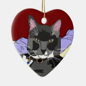 Smokey猫のクリスマスのオーナメント セラミックオーナメント (右)