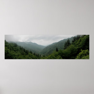 Smokey素晴らしい山の国立公園Panormaic 2 ポスター