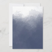 Smokey クラシック Navy Blue Photo Save The Date 招待状 (裏面)