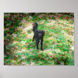Smokey Black Mutt Cartoon Artエフェクト ポスター