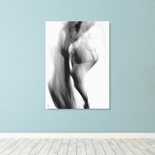 Smokey flames キャンバスプリント (インサイチュ (ウッドフロア))