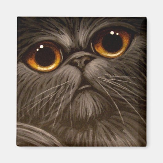 SMOKEY PERSIAN CAT 絵画's 1 Magnet マグネット (正面)