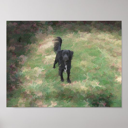 Smokey Softとシンプル抽象芸術絵画の ポスター (正面)