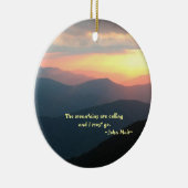 Smokiesの日没: Mtnsはカスタマイズ呼んでいます セラミックオーナメント (右)