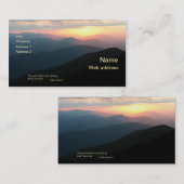 Smokiesの日没: Mtnsは/Muir呼出しです 名刺 (正面/裏面)