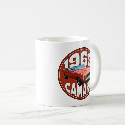 Smokinのオレンジの1969年のCamaro SSのぼろきれの上 コーヒーマグカップ (正面右)
