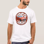 Smokinのオレンジの1969年のCamaro SSのぼろきれの上 Tシャツ (正面)
