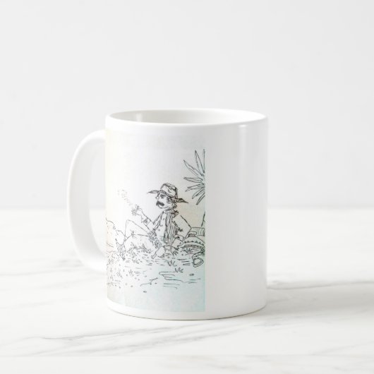 Smokinのカウボーイのコーヒー・マグ コーヒーマグカップ (正面左)