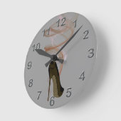 Smokinの小剣の靴の芸術 ラウンド壁時計 (傾斜)