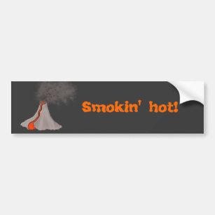 Smokinの熱い火山デザイン バンパーステッカー