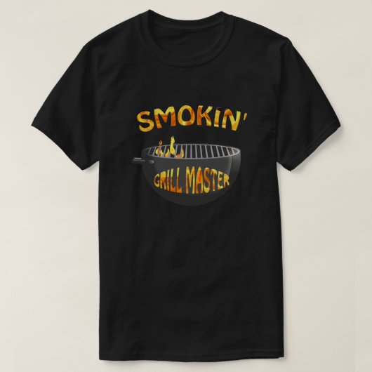 Smokin Grill MasterブラックTシャツ Tシャツ (デザイン正面)
