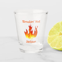 Smokin Hot Orange and Red Flame Personalized