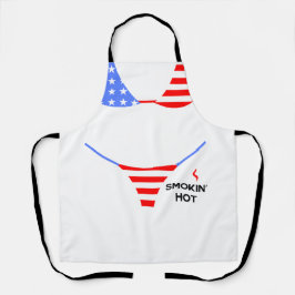 Smokin’ Hot Patriotic Apron – Red, White & Blue エプロン