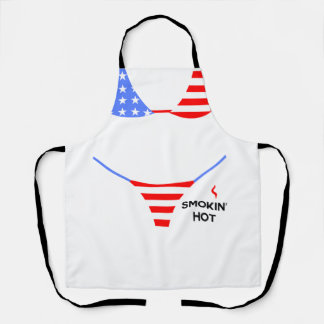 Smokin’ Hot Patriotic Apron – Red, White & Blue エプロン