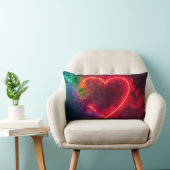 Smokin' Red Hot Valentine Hearts on a Throw Pillow ランバークッション (椅子)