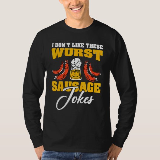 Smoking And Grilling German Wurst 14 Tシャツ (正面)