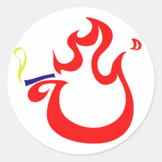 Smoking Fire ラウンドシール