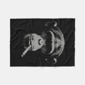 Smoking meme monkey for men women monkey smokingSm フリースブランケット (正面(横))