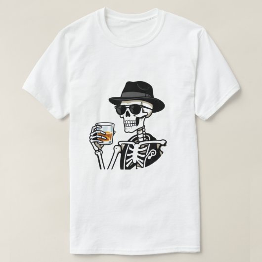 smoking skeleton tシャツ (デザイン正面)