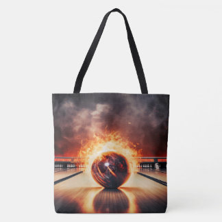 Smoking Striker Bowling Ball Large Shoulder Tote トートバッグ