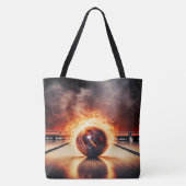Smoking Striker Bowling Ball Large Shoulder Tote トートバッグ (裏面)