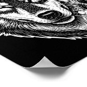 Smoking wolf funny meme vintage cigarette designSm ポスター (角)