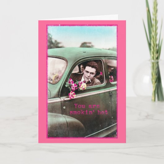 Smokin'Hotレトロヴィンテージデジタルアート,バレンタイン シーズンカード (正面)