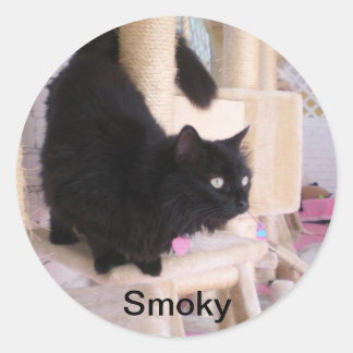 Smoky - Black Cats Rule!シール ラウンドシール